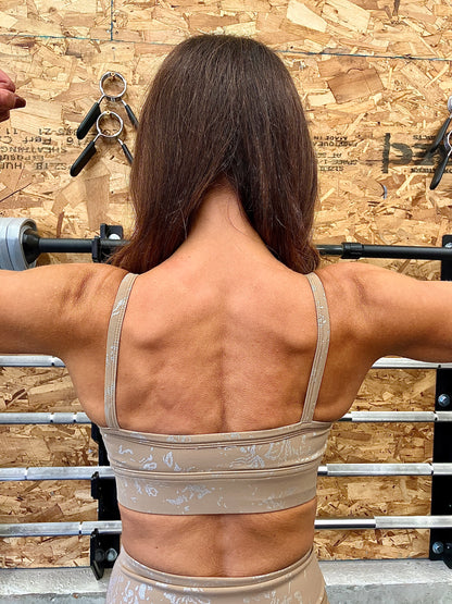 Gold Lightning Sports Bra & Short Set